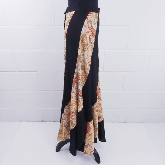 Vintage Floral Pattern Hippie Boho Festival Handmade Maxi Circle Skirt Size 4/6 - Picture 4 of 12